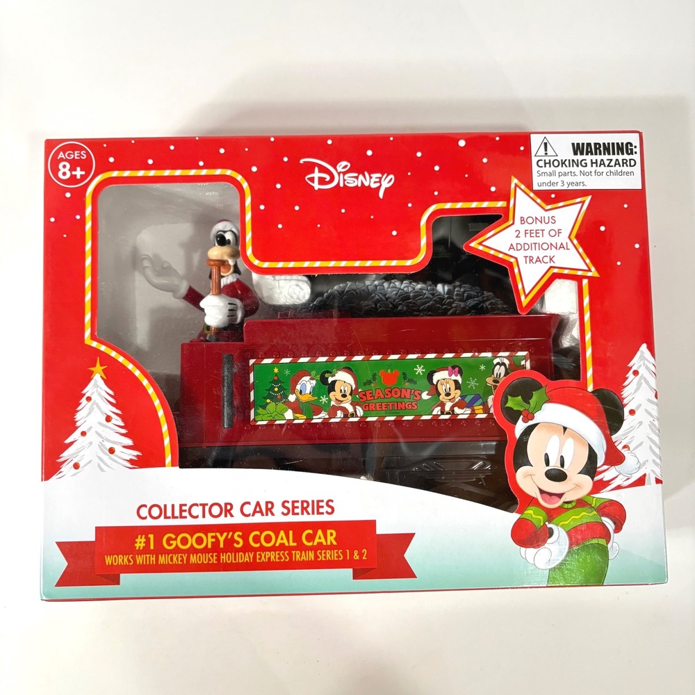 Disney Collector Car Series 1 Goofy Coal Car Holiday Express Train Ruz New